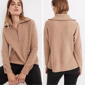 Madewell Glenbrook Wool Half Zip Sweater L